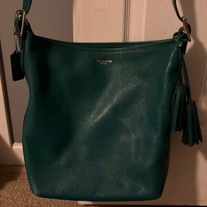Large Green EUC Coach handbag